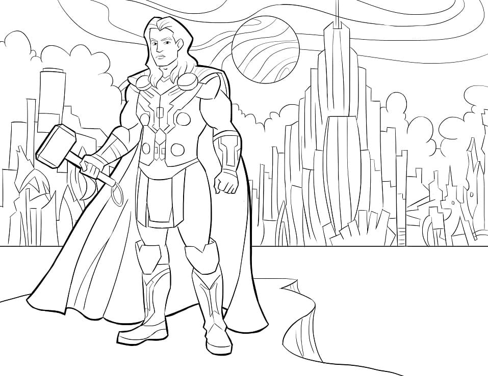 Prince Thor Coloring Page Free Printable Coloring Pages For Kids