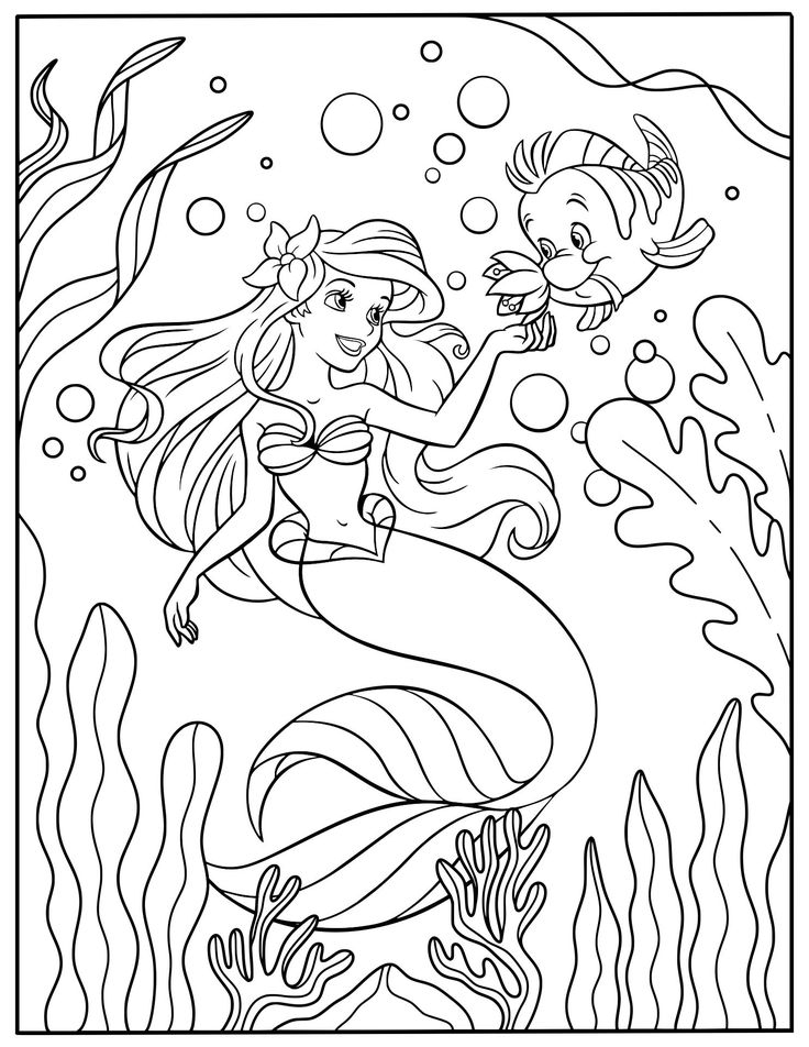 free printable ariel coloring pages