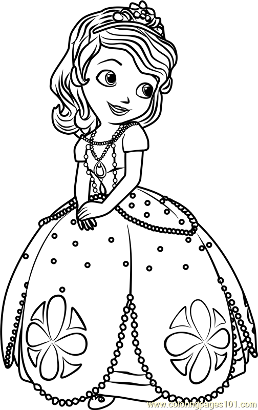 Princess Sofia Coloring Page For Kids Free Sofia The First Printable 