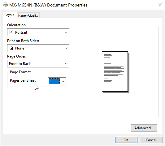 set up the selected worksheets to print on one page