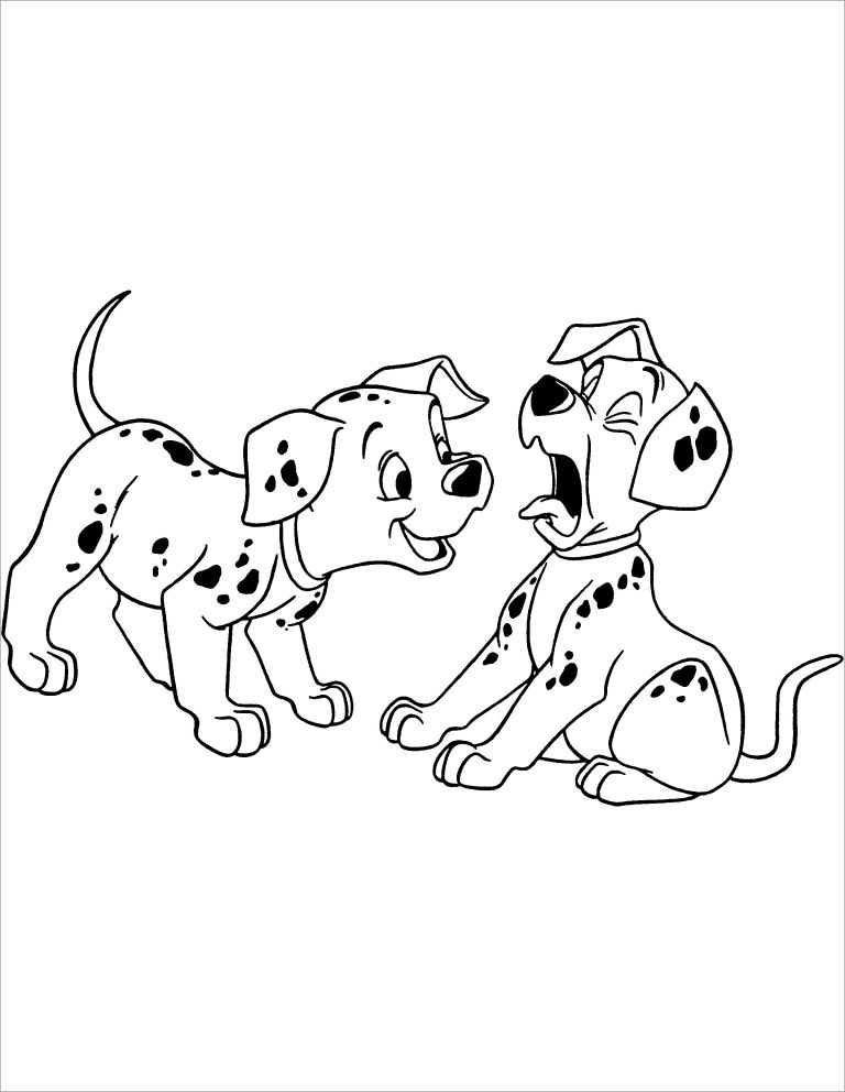 Printable 101 Dalmatians Coloring Pages Free ColoringBay