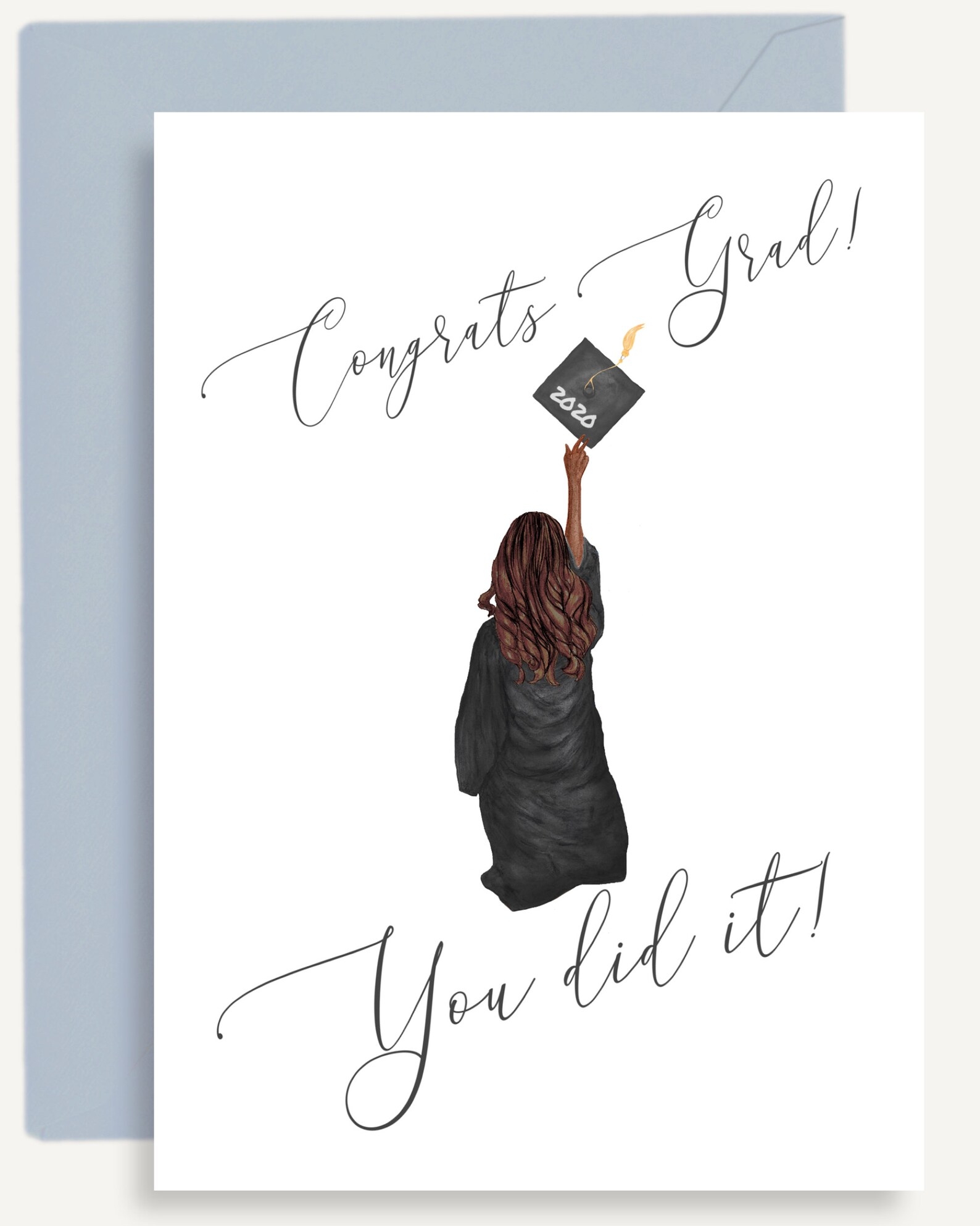 Printable 2020 Graduation Card Congrats Grad You Did Etsy