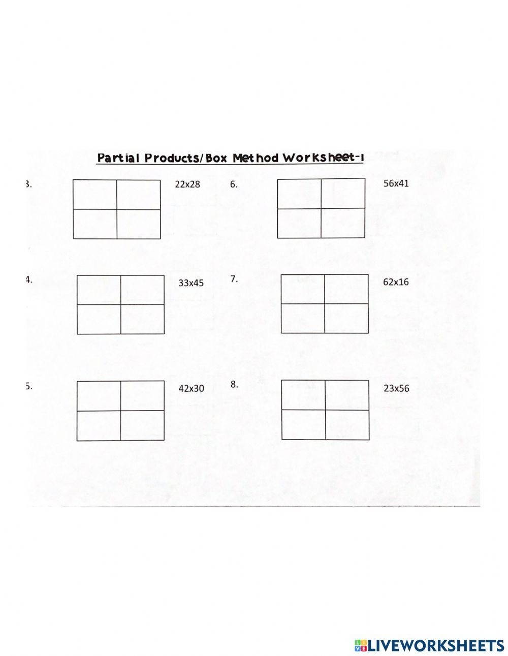 Printable 4th Grade Multiplication And Partial Product Worksheets 