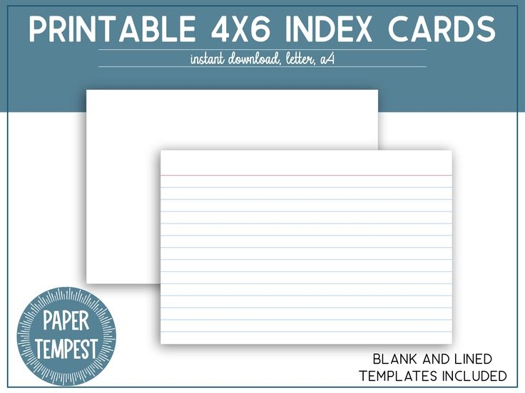 4x6 printable note cards