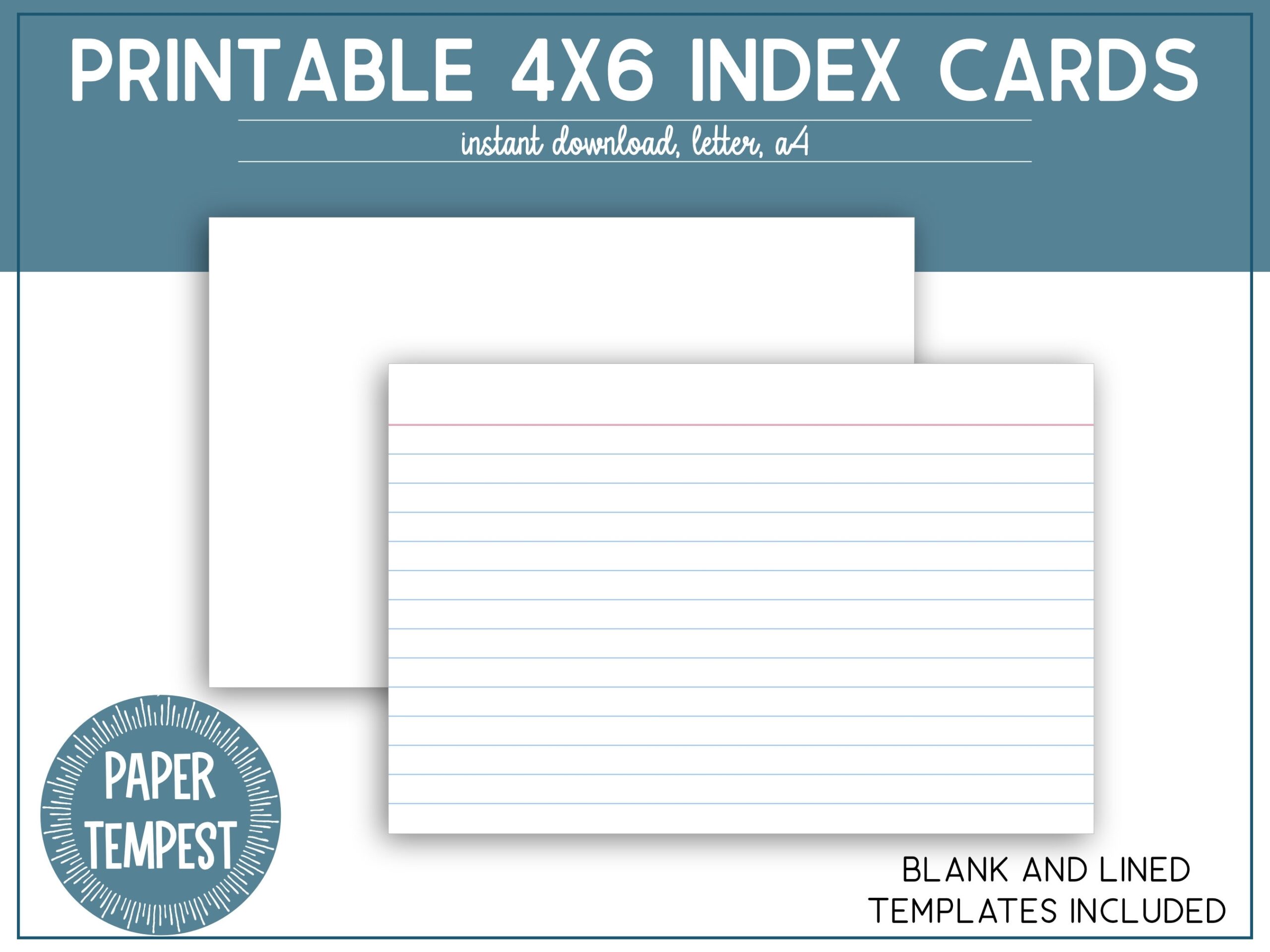 3 x 5 printable index cards online