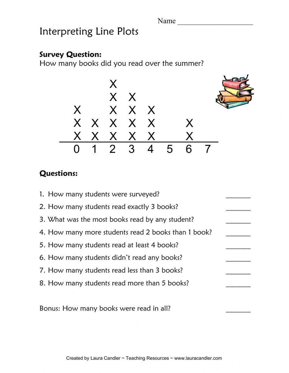 Printable 5th Grade Line Plot Worksheets Education Worksheets 