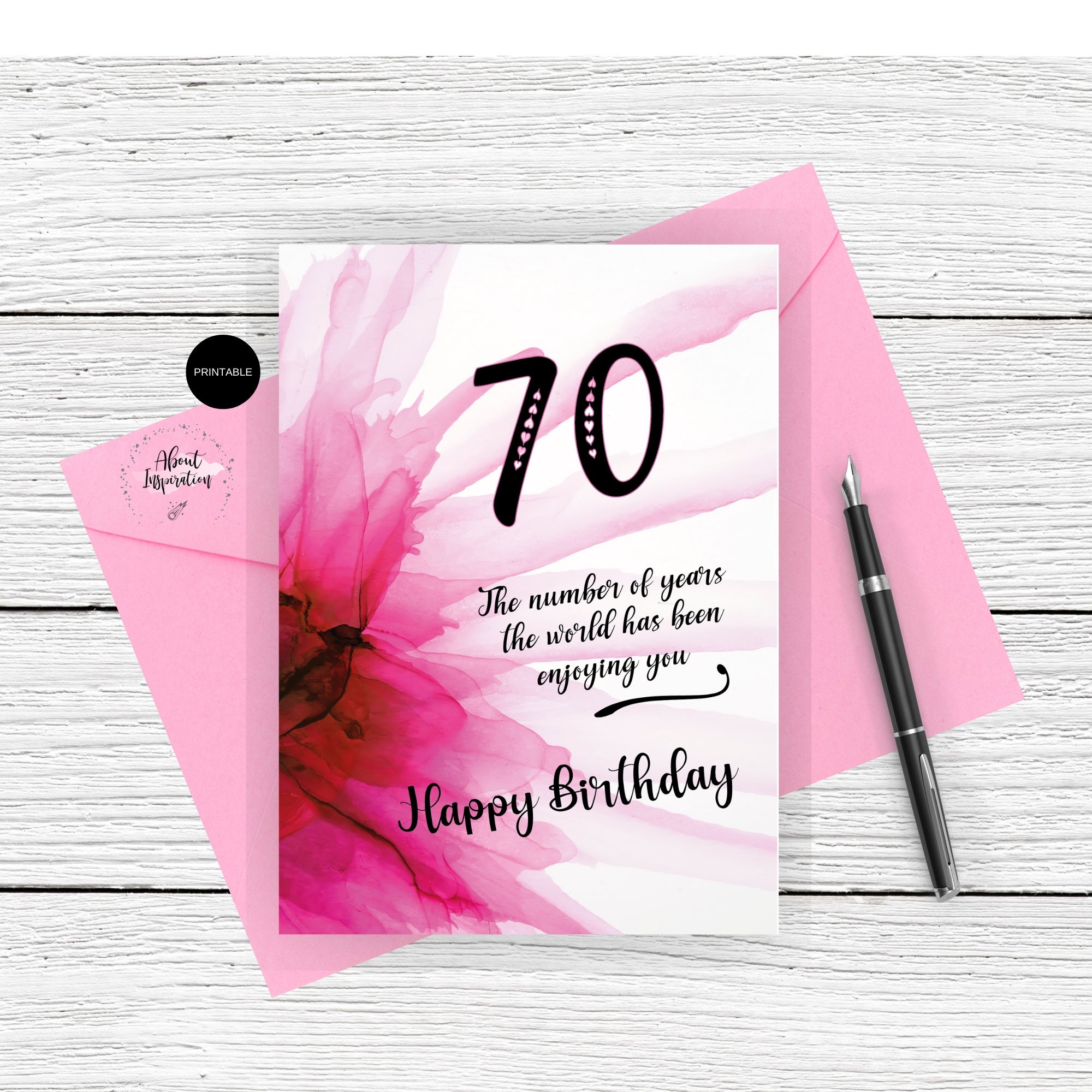 Printable 70th Birthday Cards Printable Online