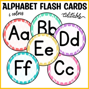 Printable Alphabet Flash Cards Editable Alphabets Editable Alphabet Cards
