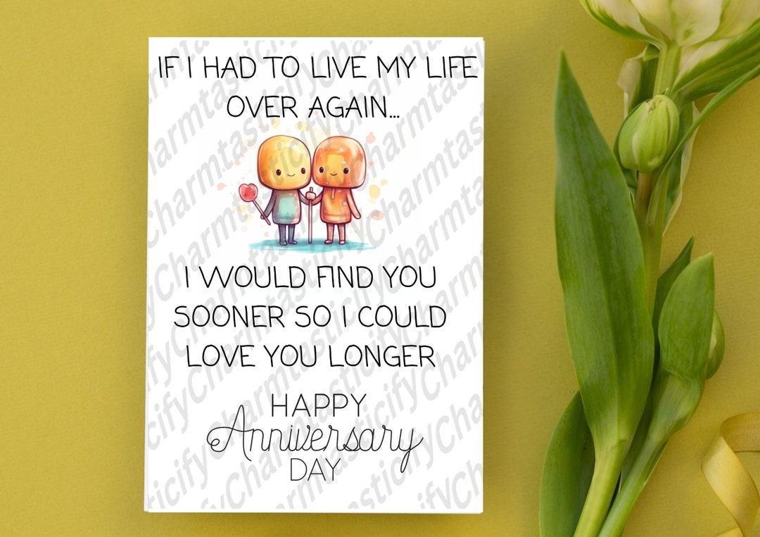 Printable Anniversary Card Romantic Anniversary Card Anniversary 