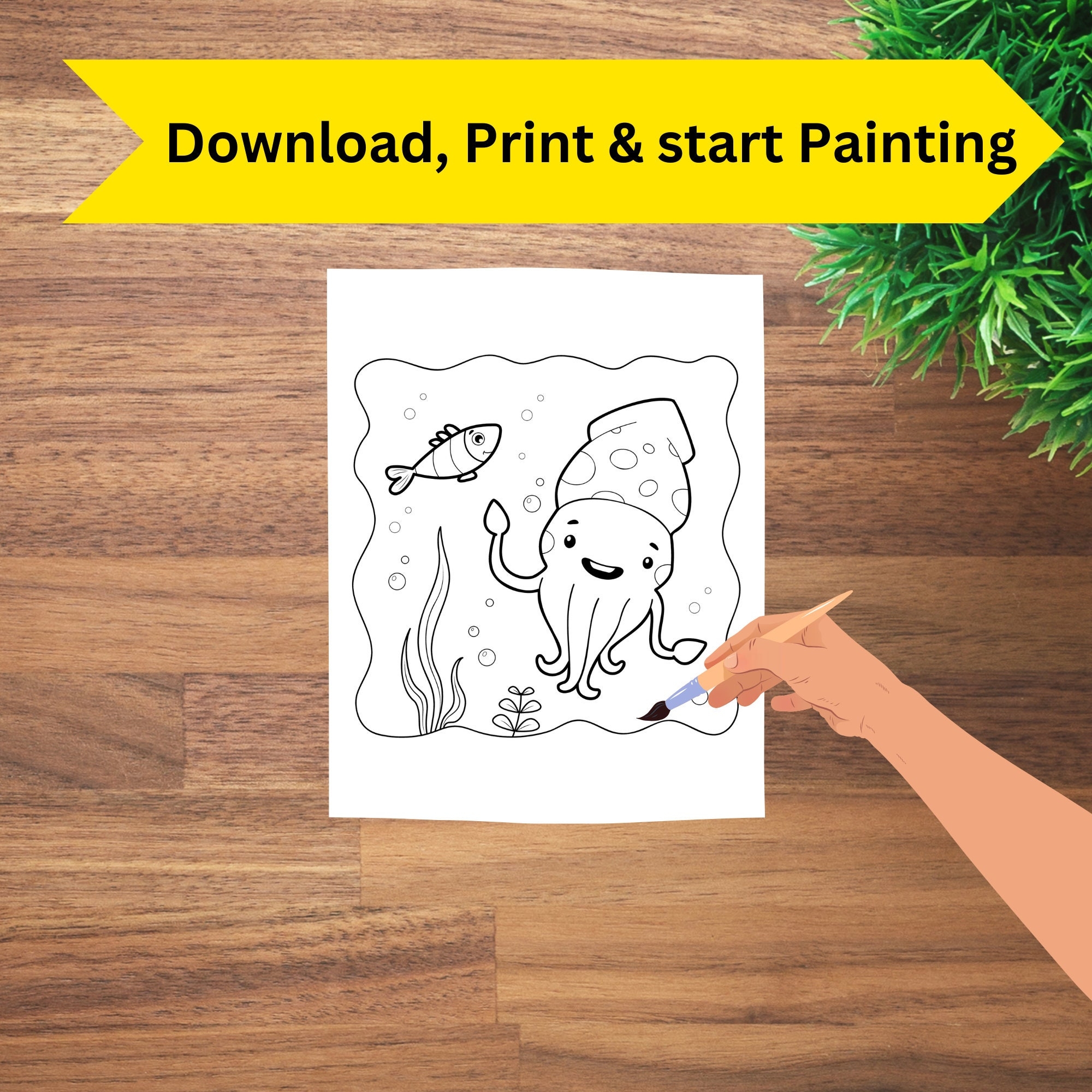 Printable Aquatic Animals Coloring Pages For Kids 14coloring Etsy