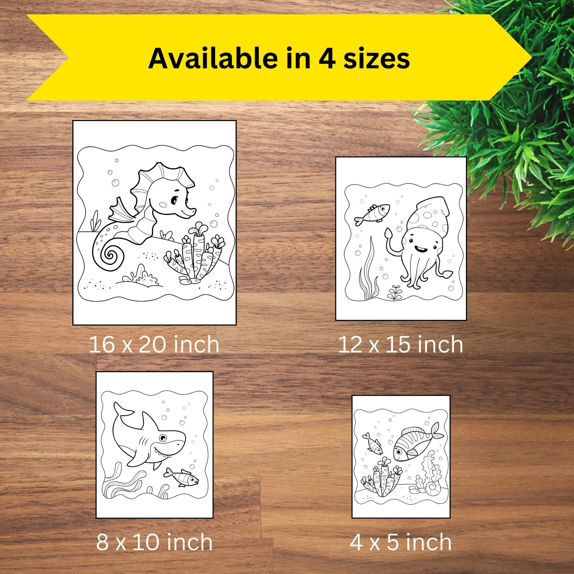 Printable Aquatic Animals Coloring Pages For Kids 14coloring Etsy