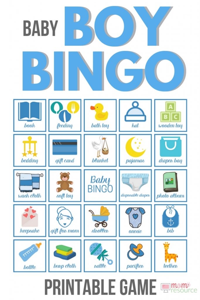 30 printable baby bingo cards