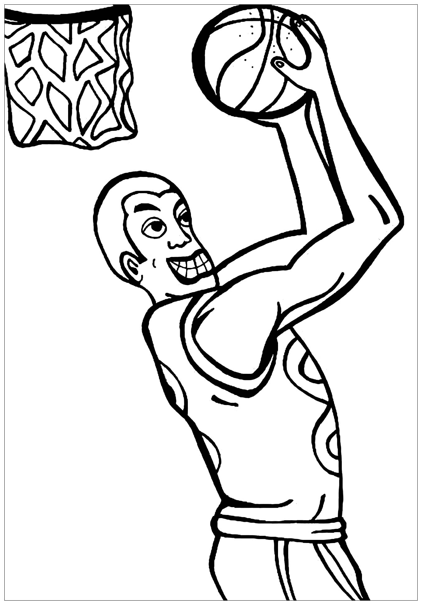 Printable Basketball Coloring Page For Kids Basketball Coloring Pages