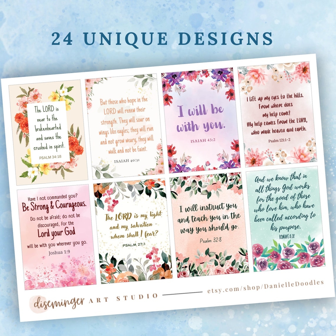 Printable BIBLE VERSE Cards Scripture Cards Christian Printable 