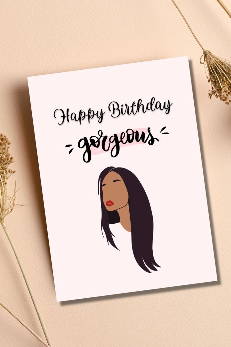 Printable Birthday Card For Her Happy Birthday Gorgeous Printed Card 