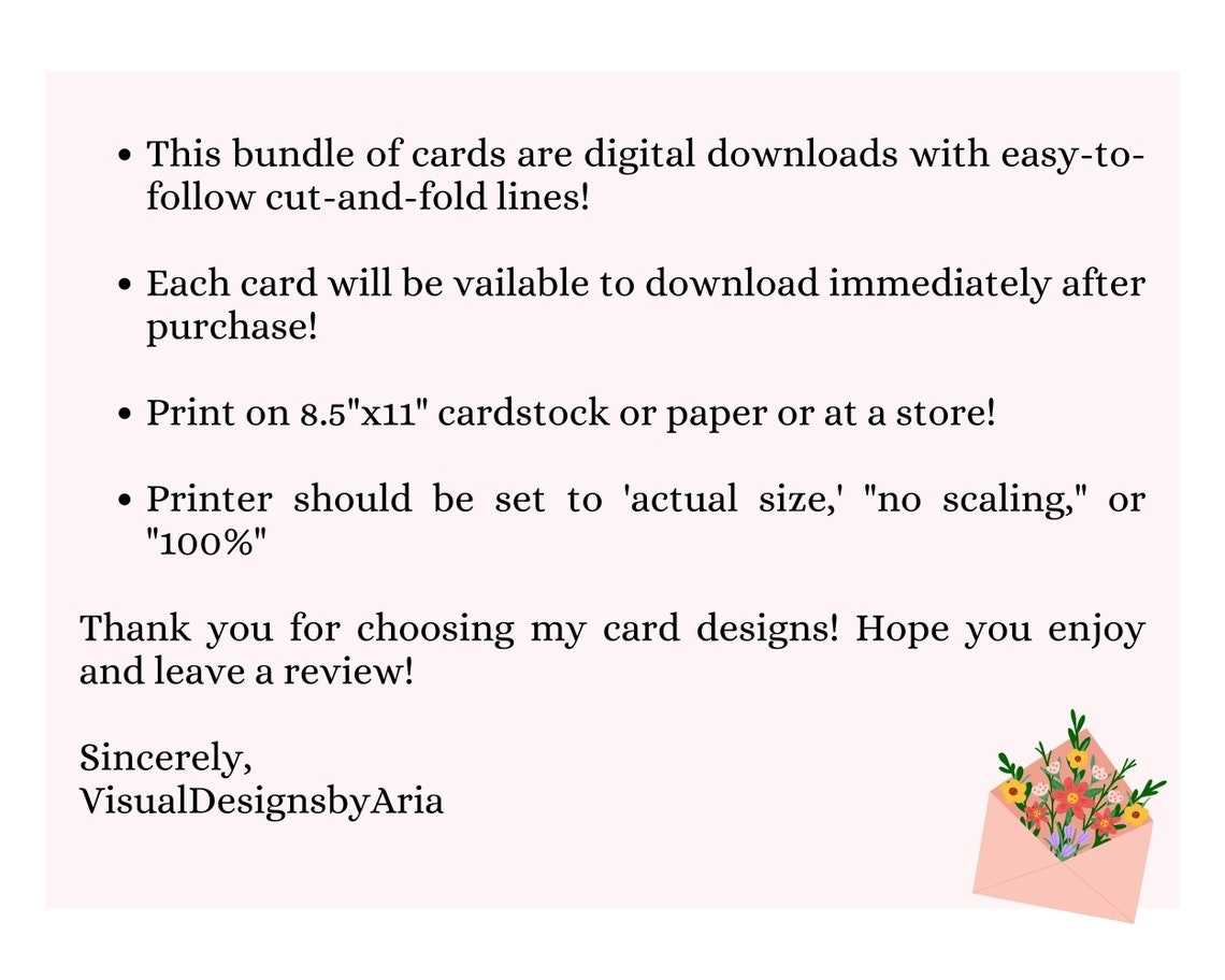 PRINTABLE Birthday Greeting Cards Birthday Printable Cards Digital 