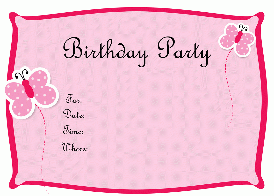 Printable Birthday Invitation Cards