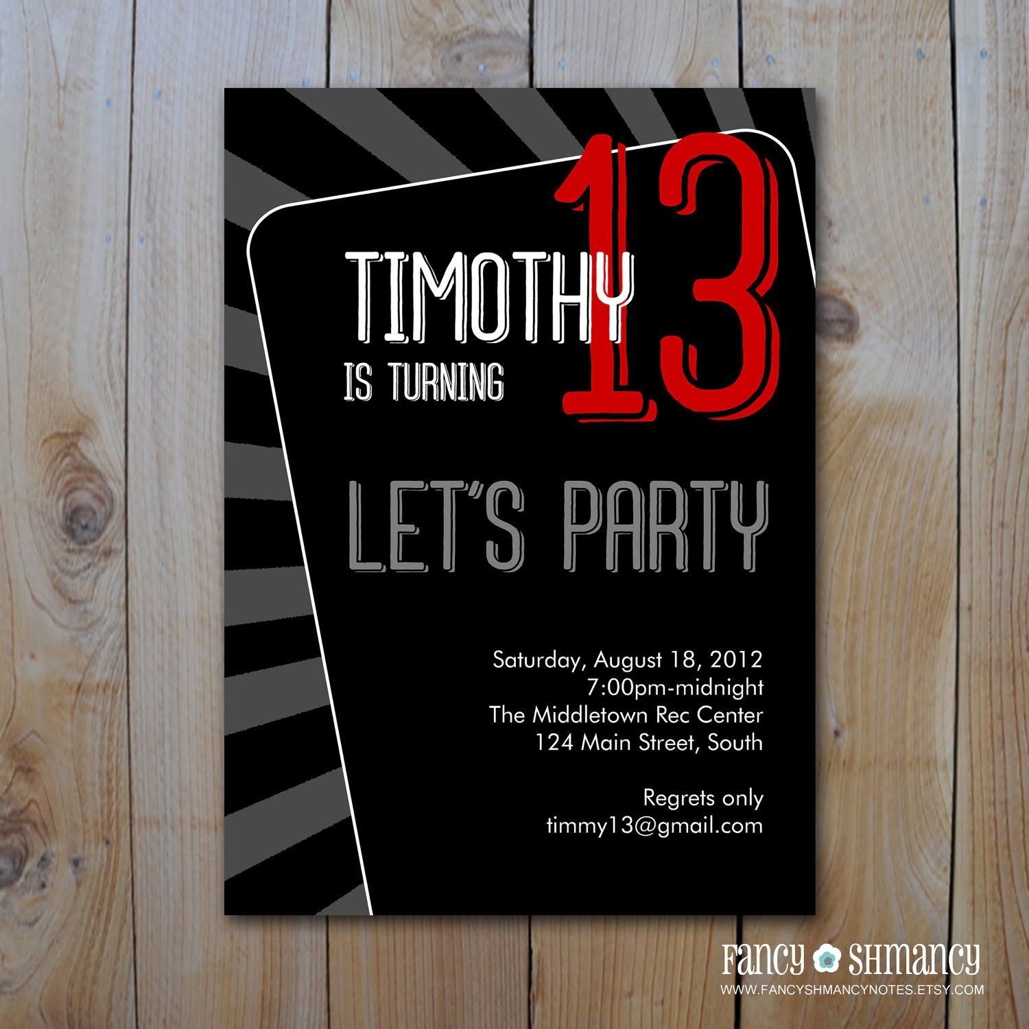 Printable Birthday Invitations For A 13 Year Old Boy Images And 