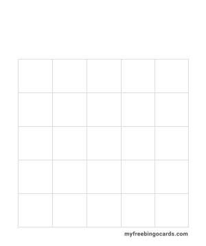 Printable Blank Bingo Cards 5x5 Arrowupf