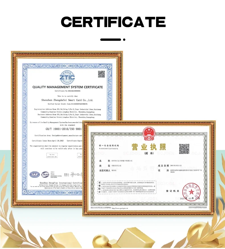 Printable Blank White Rfid Nfc Card With Mini Tag 13 56mhz Frequency 