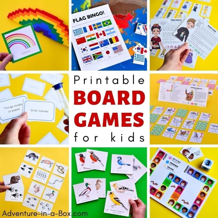 Printable Board Games Adventure In A Box