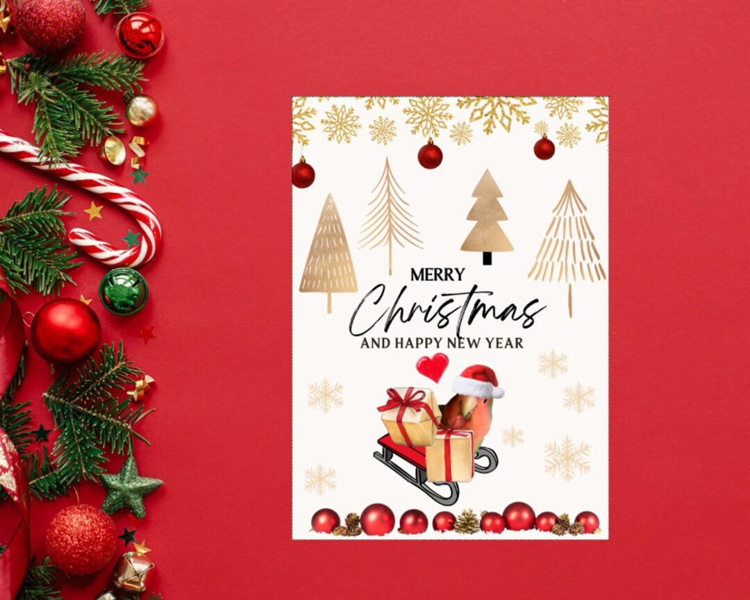 Printable Christmas Card Etsy