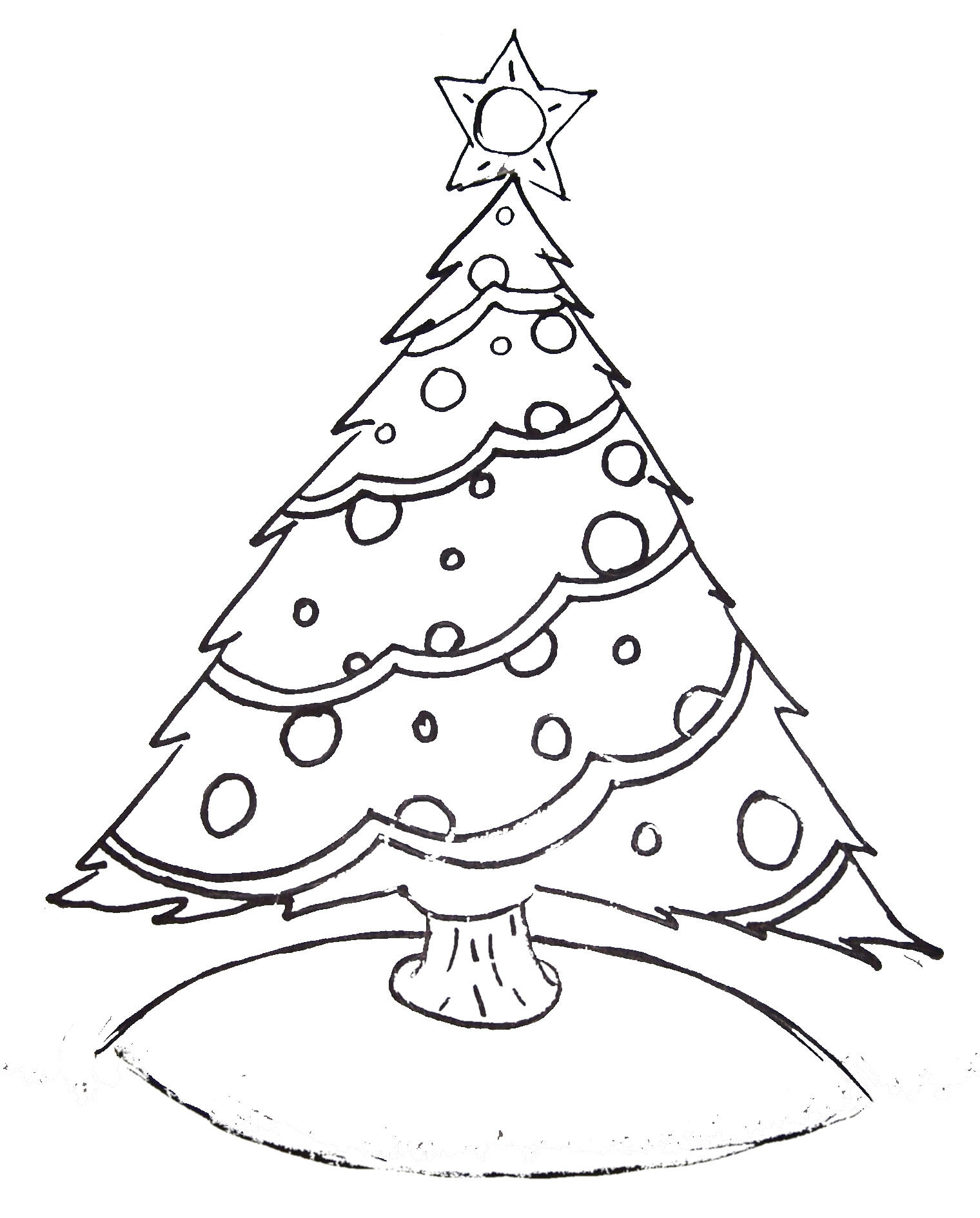 Printable Christmas Tree To Color