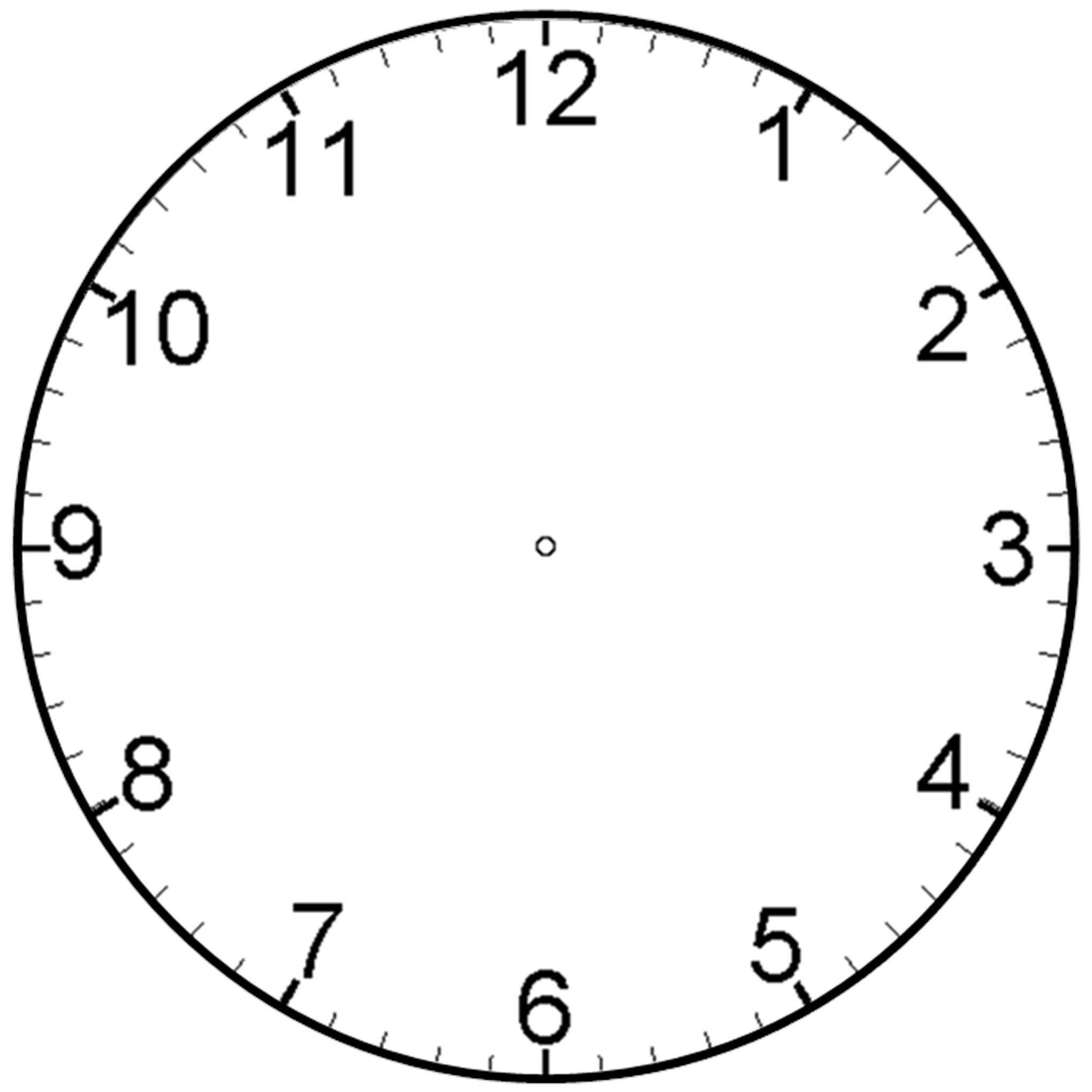 Printable Clock Face Without Hands ClipArt Best