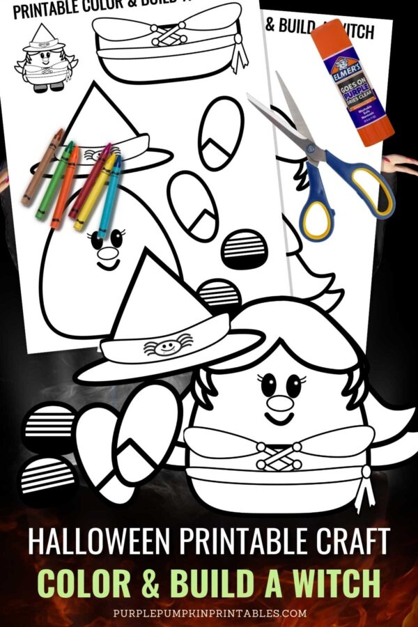 Printable Color Build A Witch
