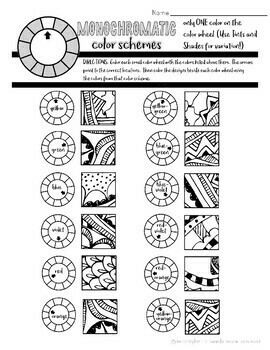 Printable Color Scheme Worksheet For Kids Twinkl Usa Vrogue co