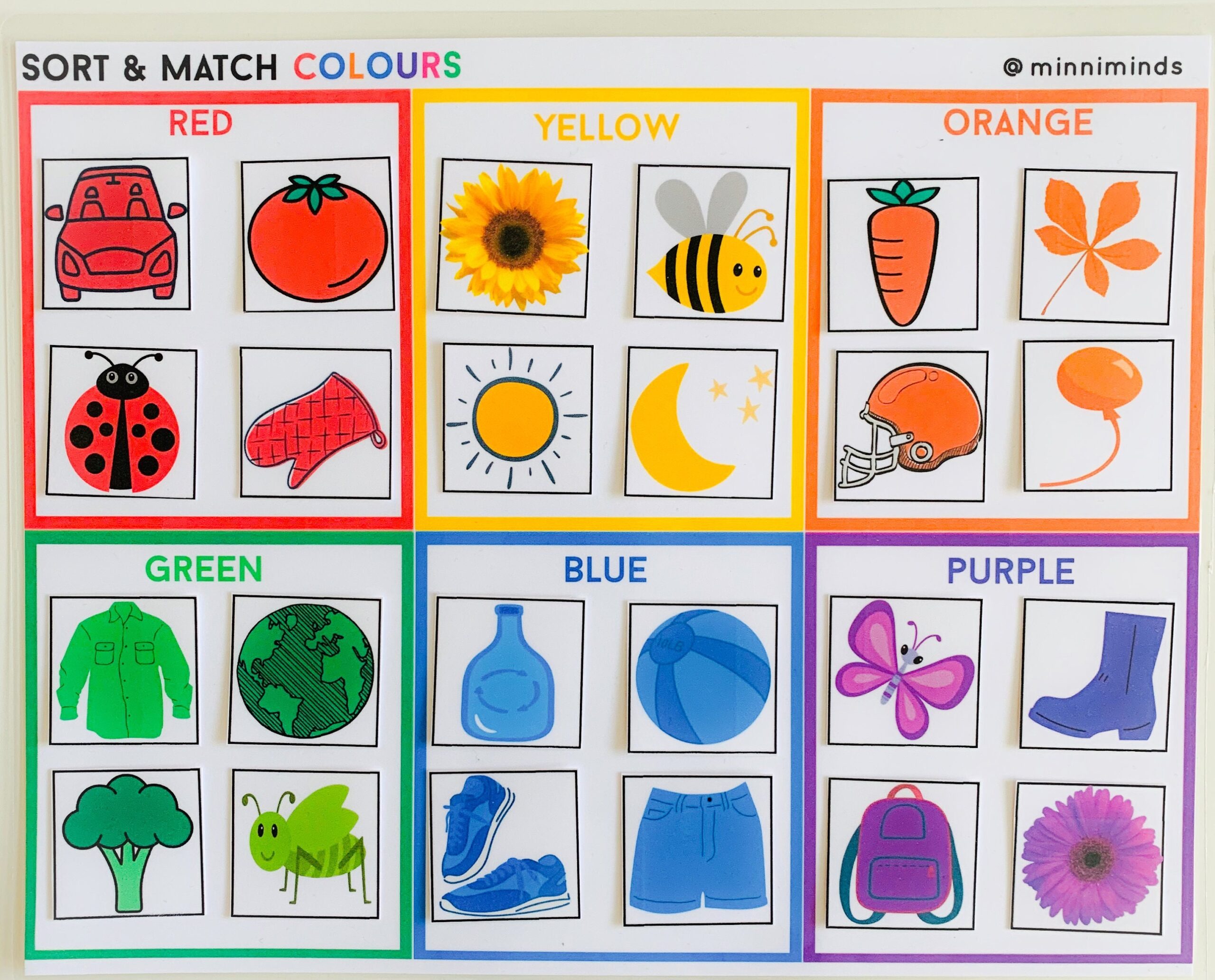 Printable Color Sorting Worksheet