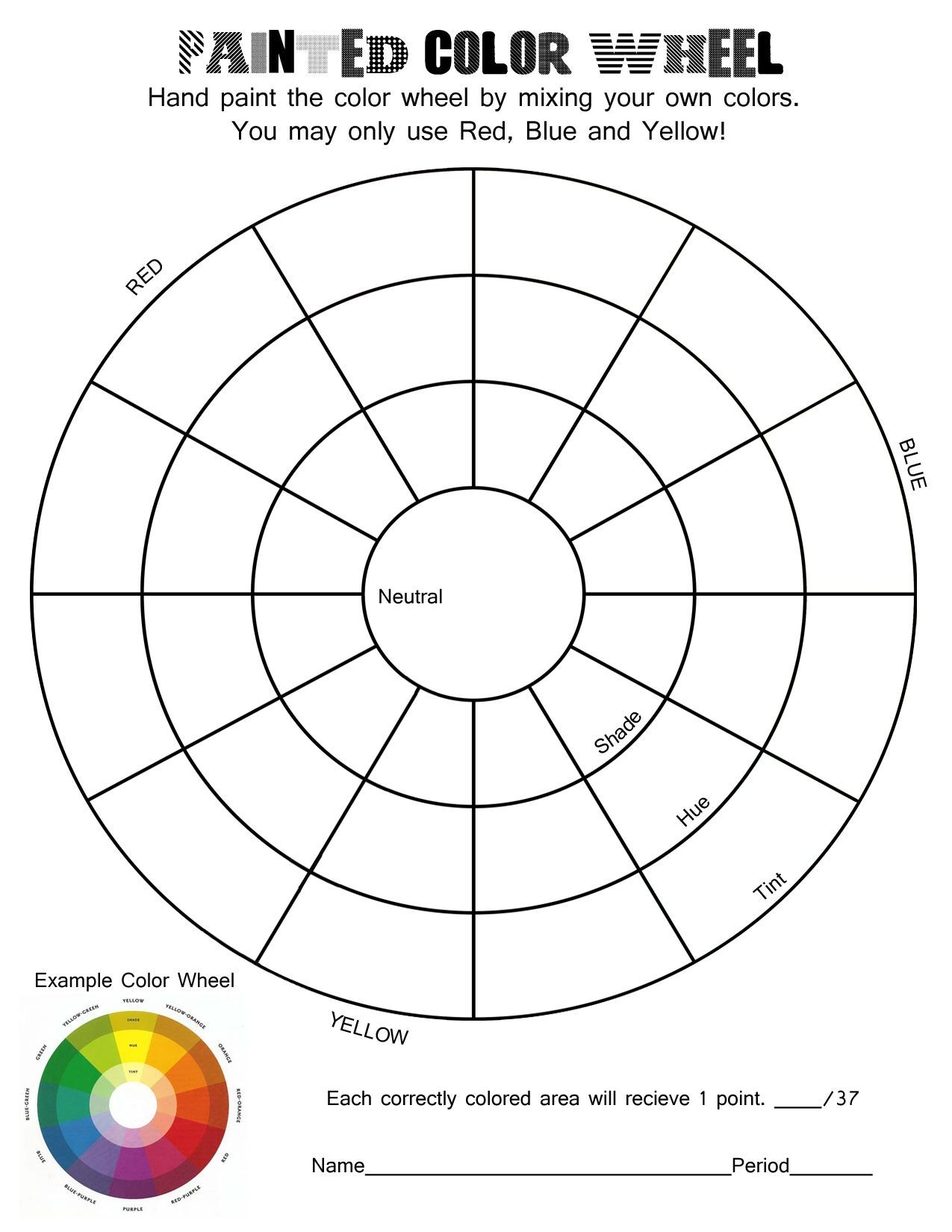 free printable color theory worksheet pdf