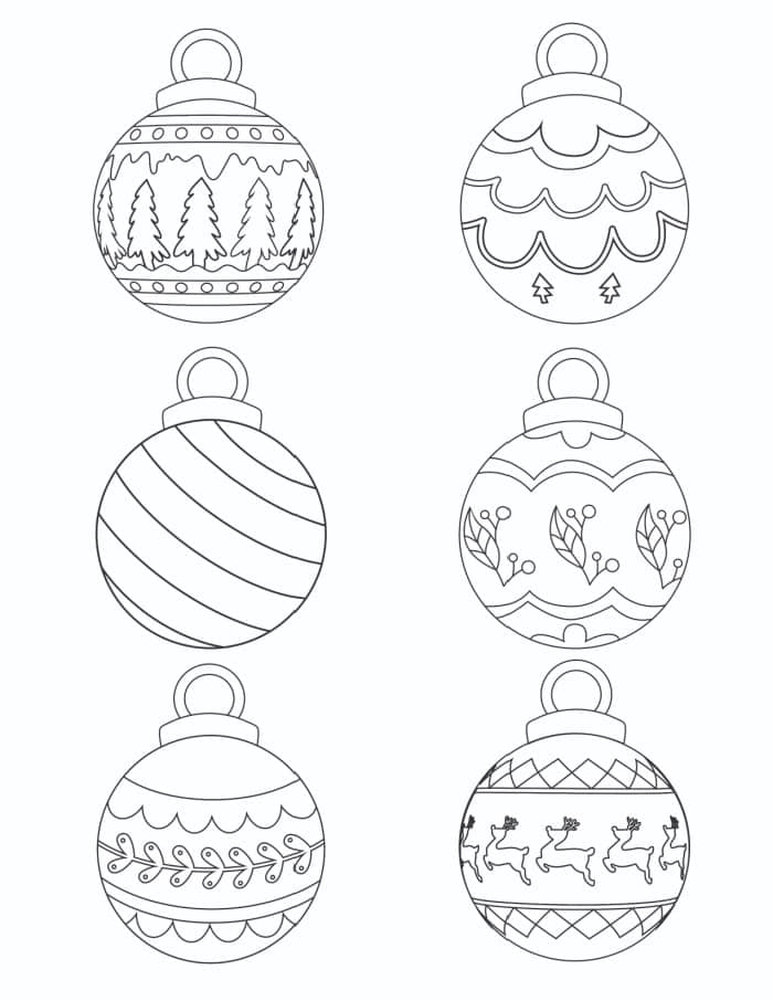 Printable Coloring Pages Christmas Ornaments Christmas Ornaments 