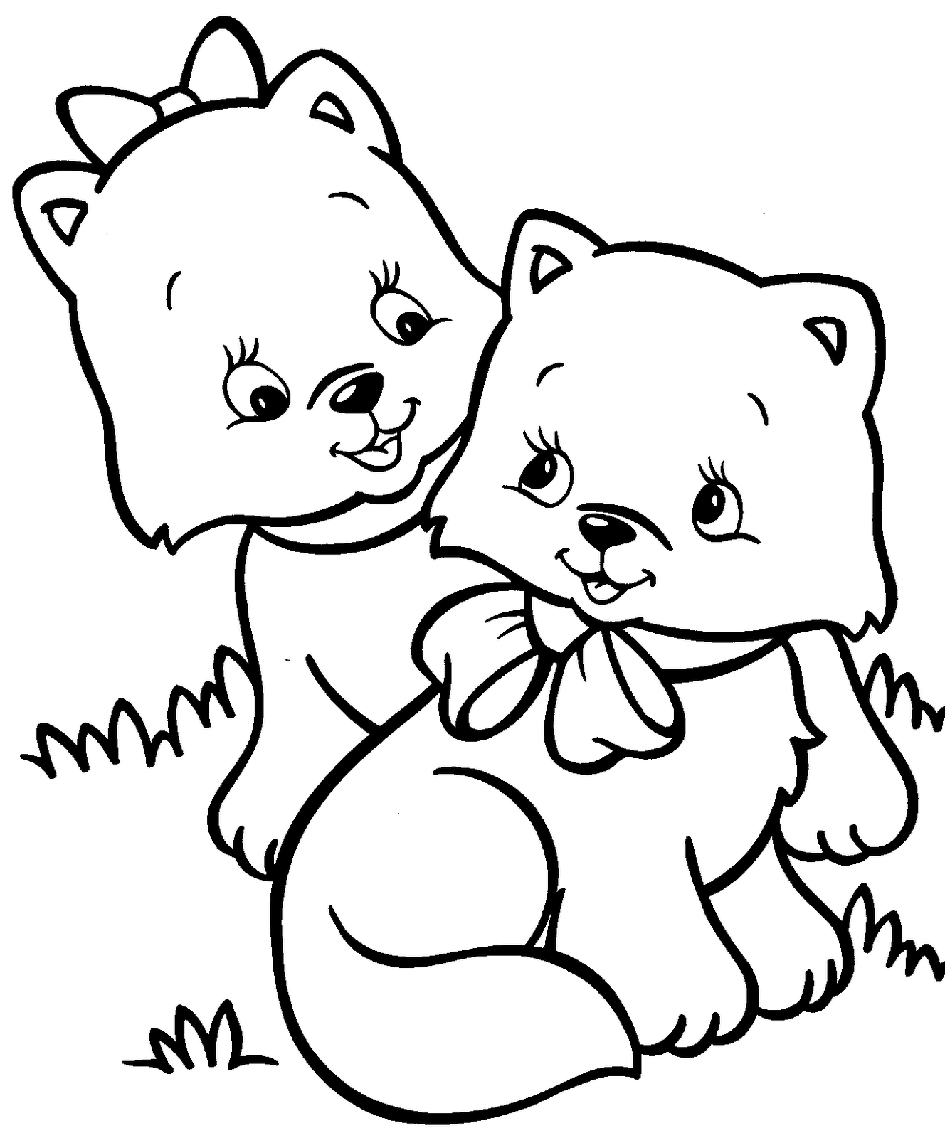 Coloring Pages Kittens Printable