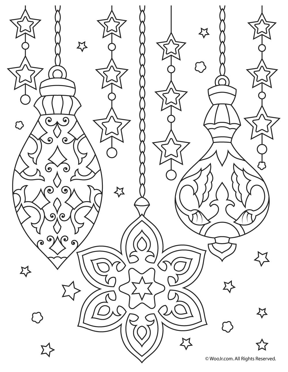 Printable Coloring Pages Of Christmas Ornaments Print Vrogue co