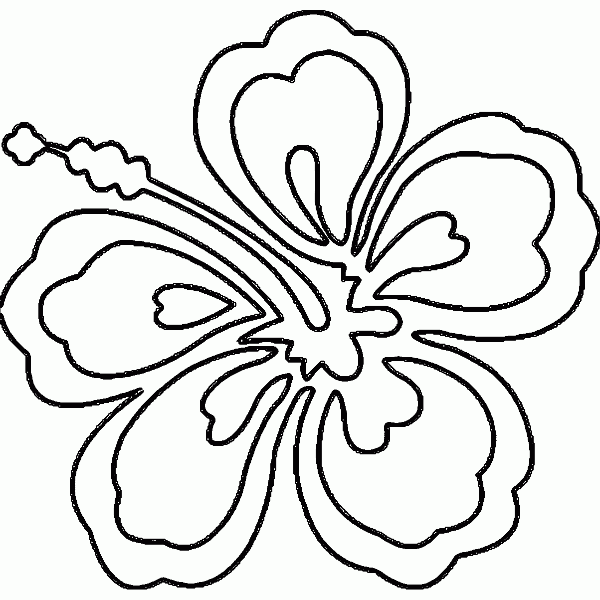 Printable Coloring Pages Of Hawaiian Flowers Coloring Home
