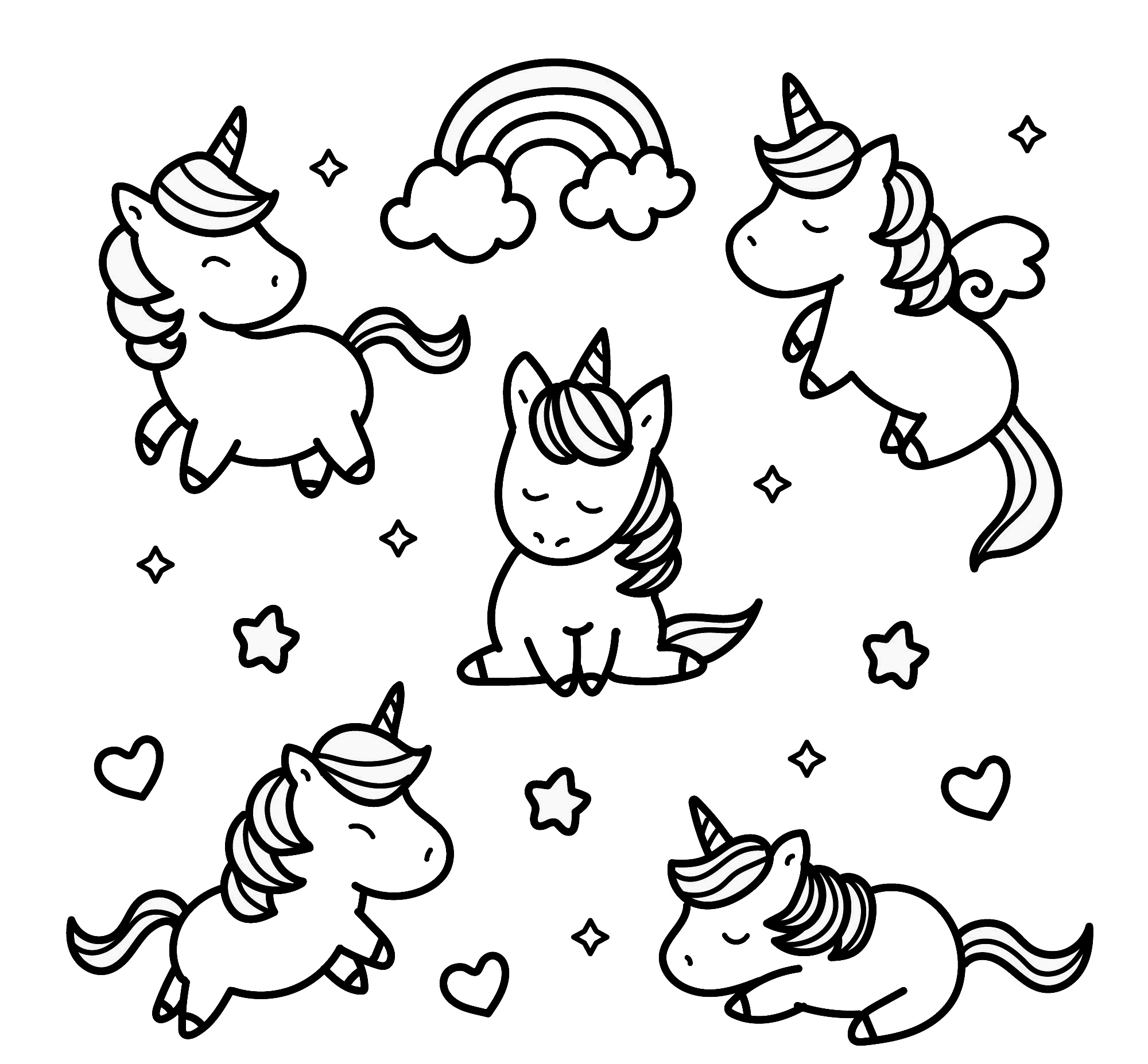 Coloring Pages Of Cute Unicorns