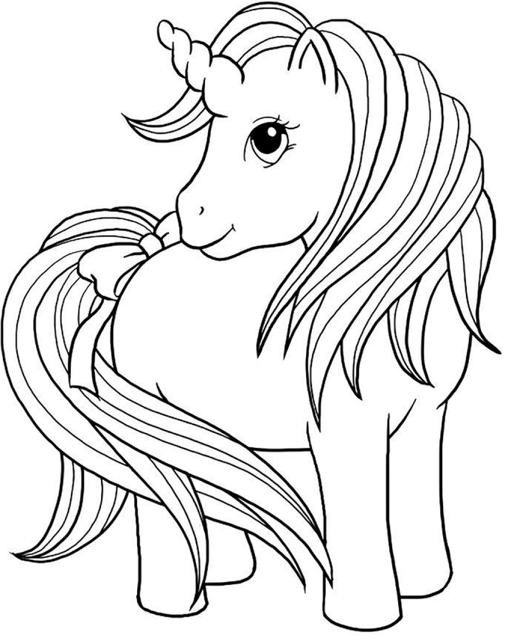 printable pictures of unicorns to color