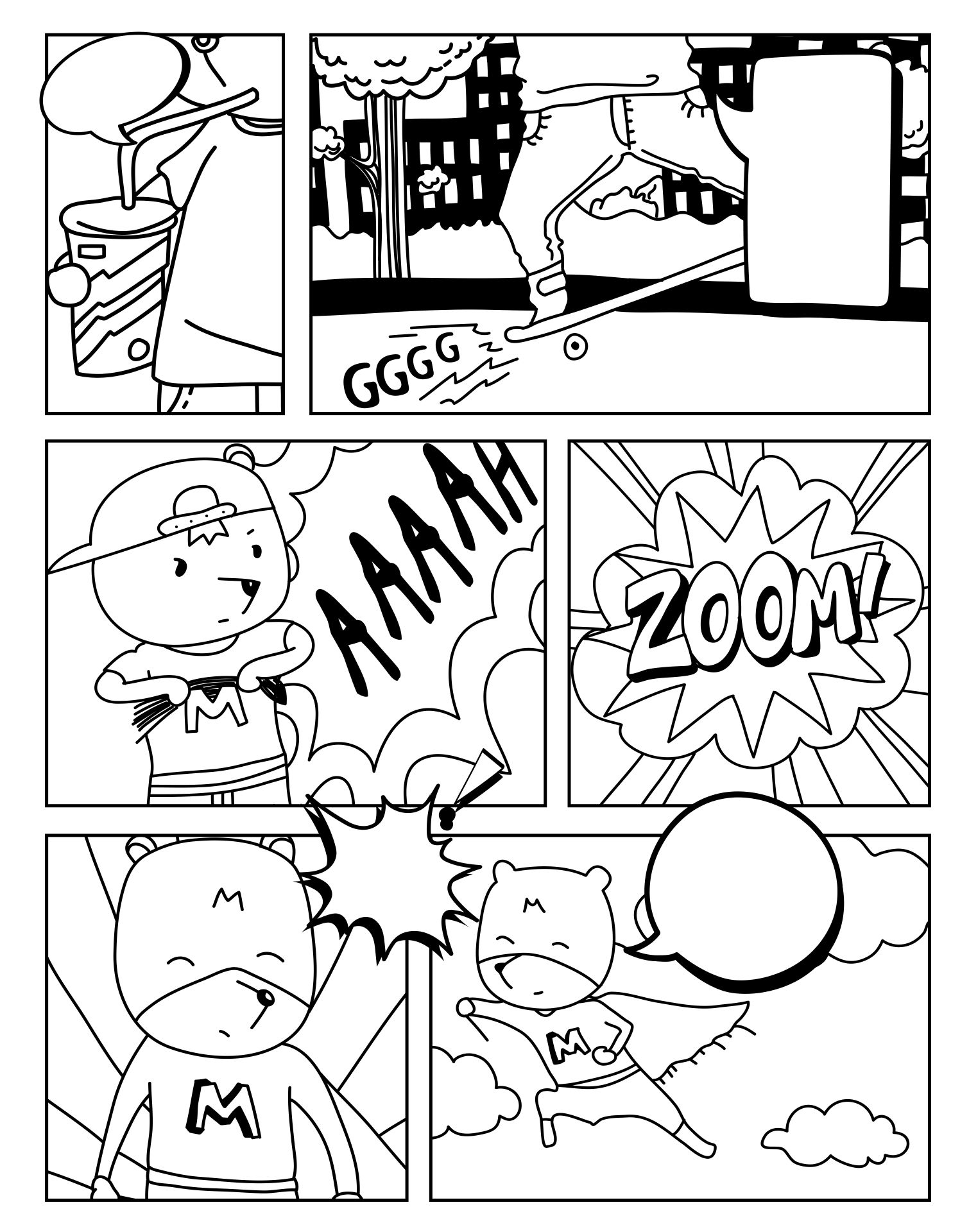 Printable Comic Strip Template