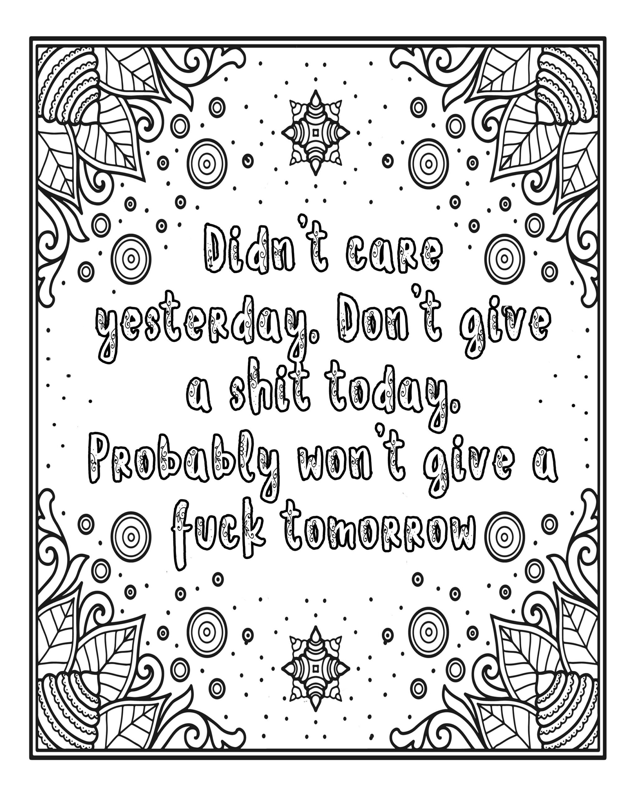 Printable Cuss Word Coloring Pages Free Printable Col Vrogue co