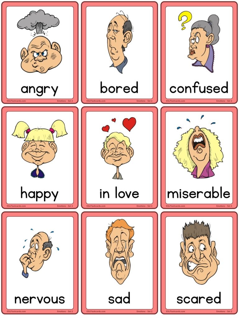 Printable Emotion Cards Printable JD