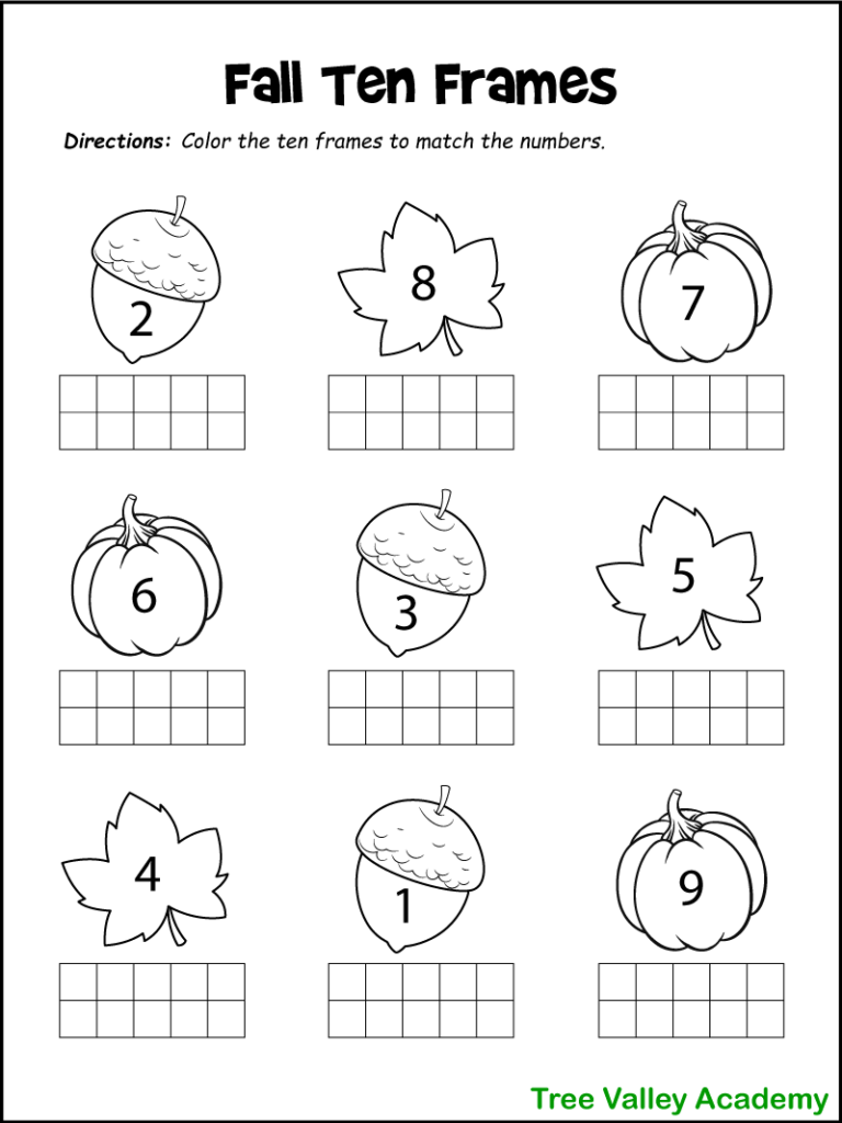free printable fall worksheets