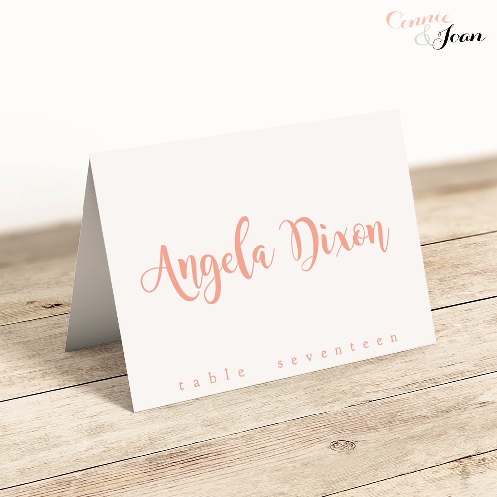 Printable Folded Place Cards Table Name Cards Template
