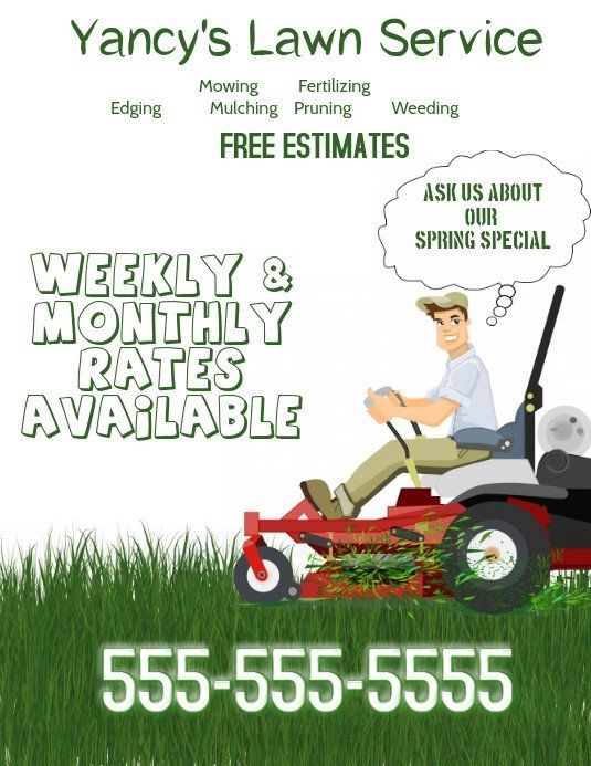 Printable Free Lawn Care Flyer Template For Microsoft Word Printable 