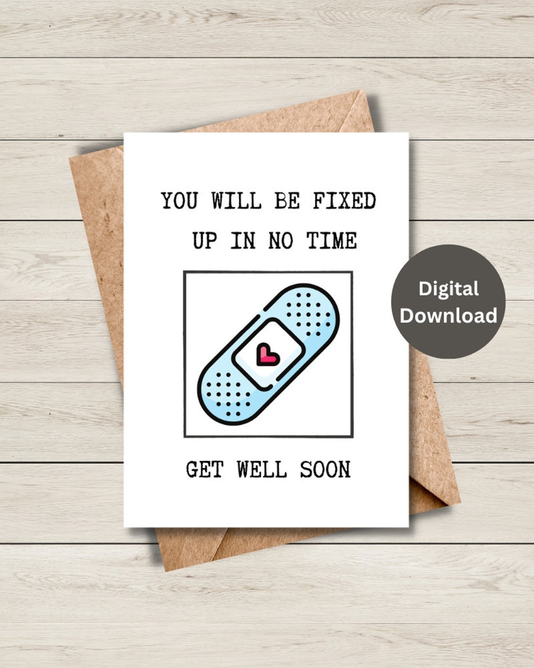 Printable Get Well Card Printable Get Well Card Funny Digital Get 
