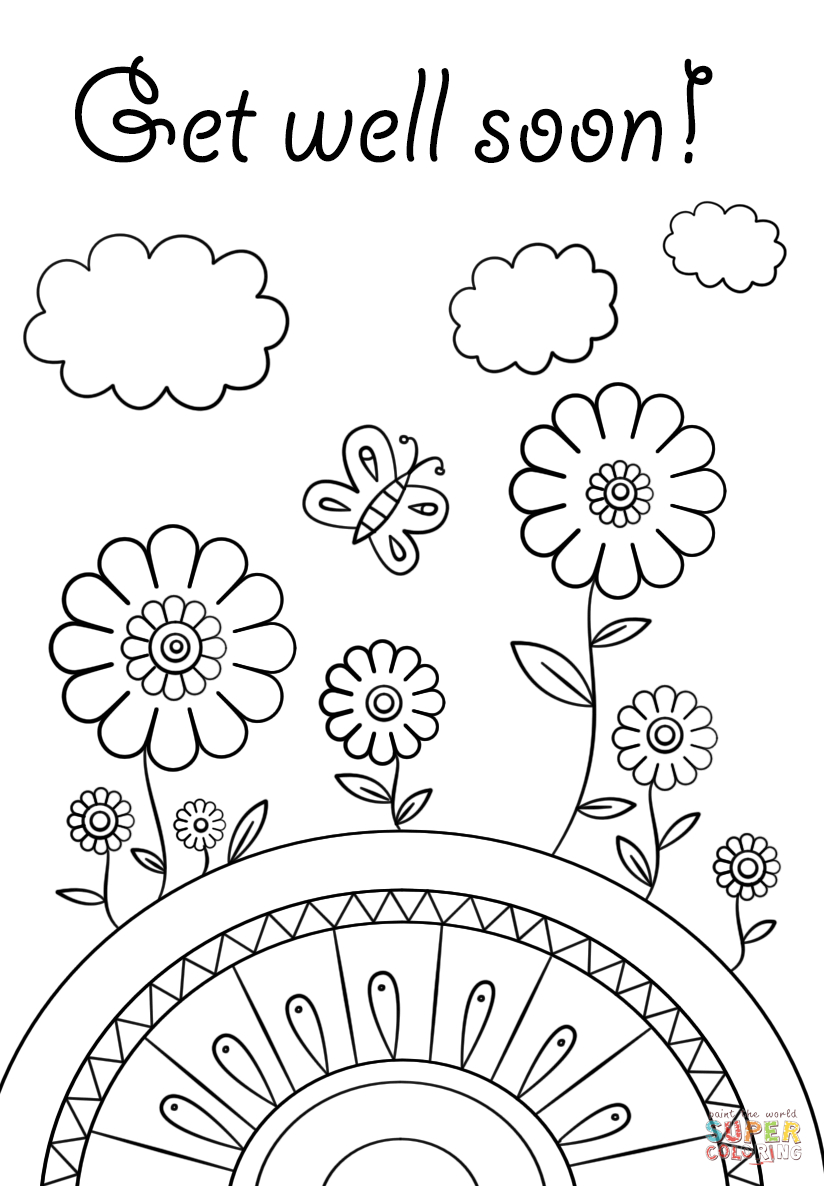 Printable Get Well Soon Coloring Pages Coloring Home Free Printable 