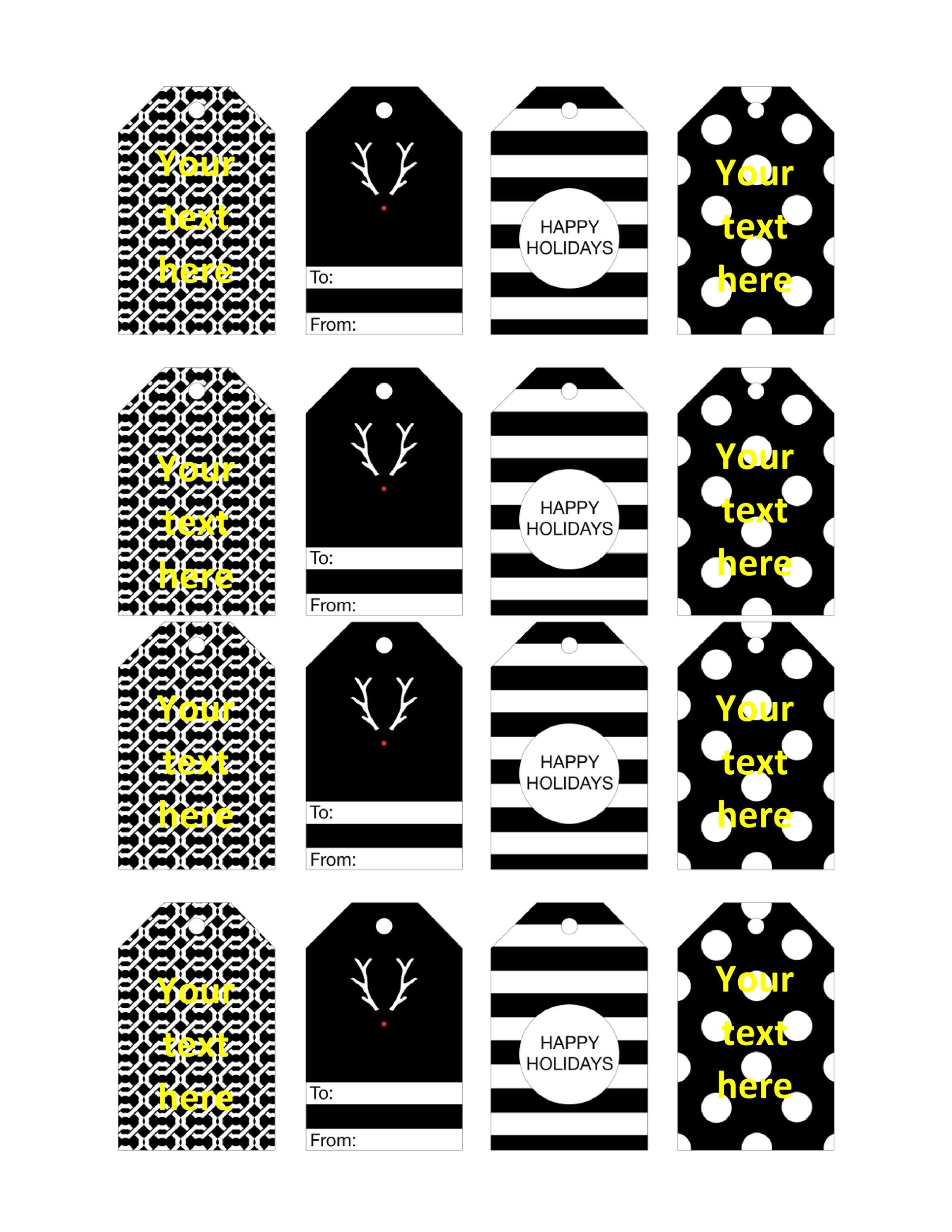 Printable Gift Tag Templates