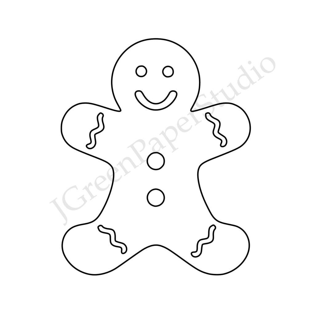 free gingerbread template printable