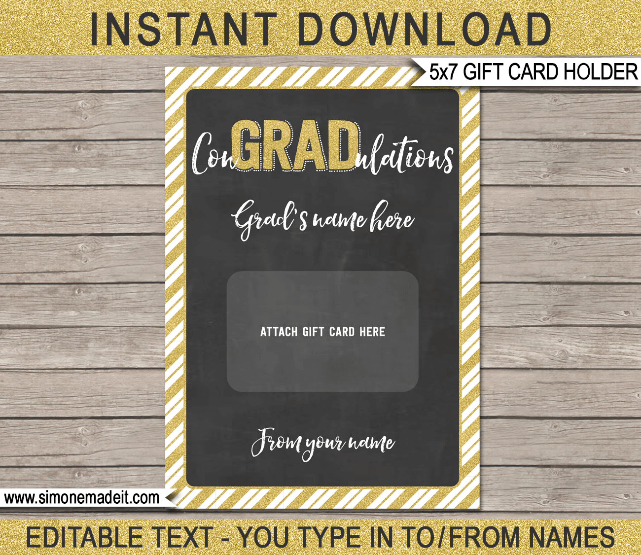 Printable Graduation Gift Card Holder Template Custom Graduation Gift