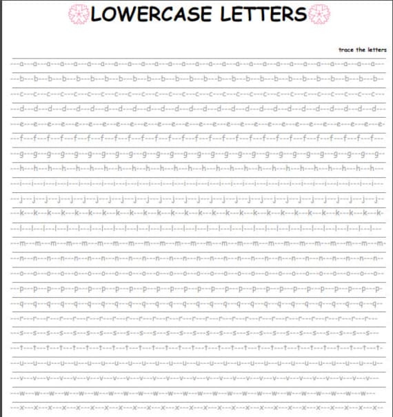 Printable Handwriting Worksheets UPPERCASE And LOWERCASE Letter 